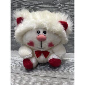 Blushers White Lion Plush 7" Valentine Vintage Love Sweetheart Mighty Star
